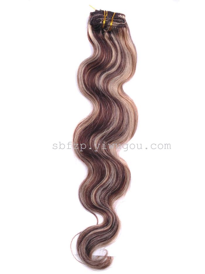 15" 7SETS 16 CLIPS IN HUMAN HAIR EXTENSION 70G 4/22 15" 7SETS 16 CLIPS IN HUMAN HAIR EXTENSION 70G 4/22