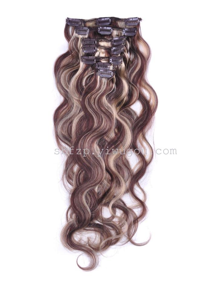 15" 7SETS 16 CLIPS IN HUMAN HAIR EXTENSION 70G 4/22 15" 7SETS 16 CLIPS IN HUMAN HAIR EXTENSION 70G 4/22