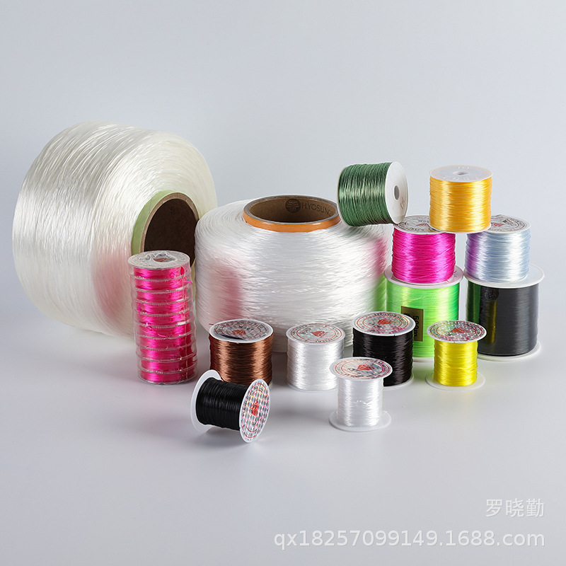 500 Meters Flat imported spandex Crystal line Hair Extension Elastic line DIY Manual Elastic line