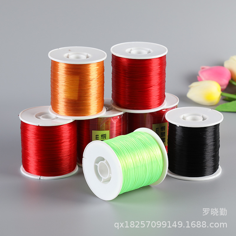 500 Meters Flat imported spandex Crystal line Hair Extension Elastic line DIY Manual Elastic line