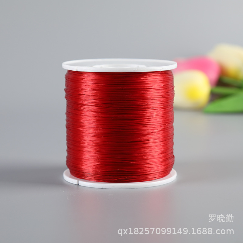 500 Meters Flat imported spandex Crystal line Hair Extension Elastic line DIY Manual Elastic line