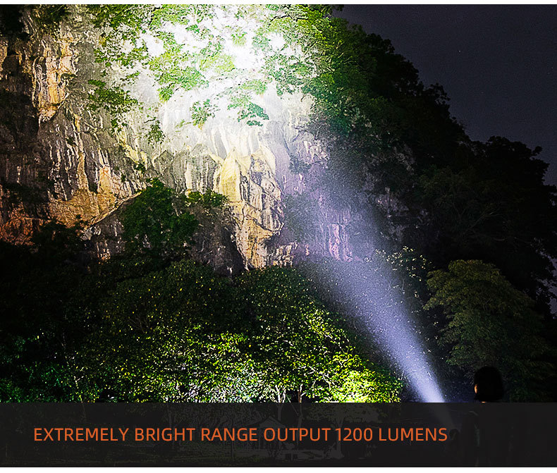 New LED Small Flashlight USB Rechargeable Household Outdoor L-Type Work Light Magnet Corner Power Torch