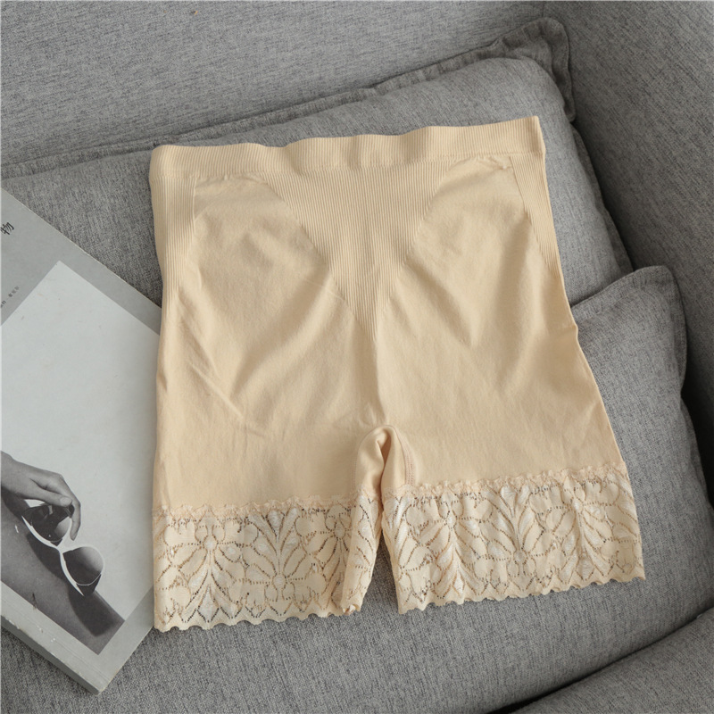 Spring and Summer New Lace Bottoming Safety Pants Large Size Seamless Modal Lace Anti-Exposure Four-Corner Women&#039;s Underwear