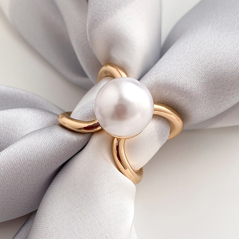 Decorative Scarf Scarf Buckle Women&#039;s Clothes Corner Knot Buckle Waist Hem Ring T-shirt Rhinestone Pearl Brooch