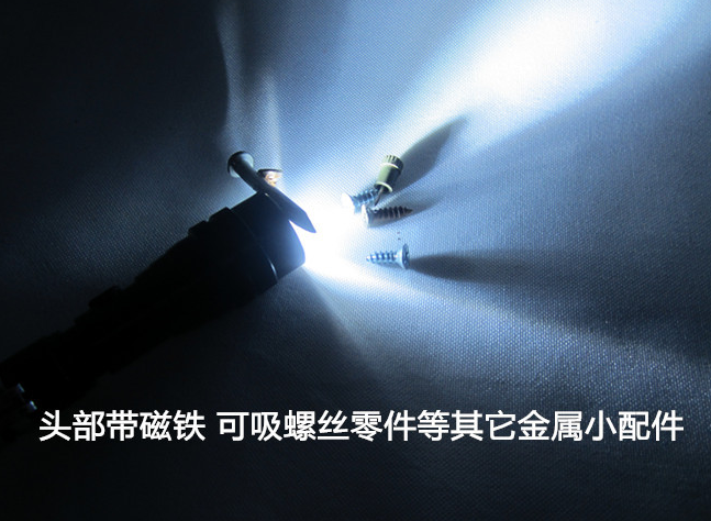 3LED Grabbers Aluminum Alloy Antenna Light Same Bottom Magnet Car Corner Hose Magnet Flashlight