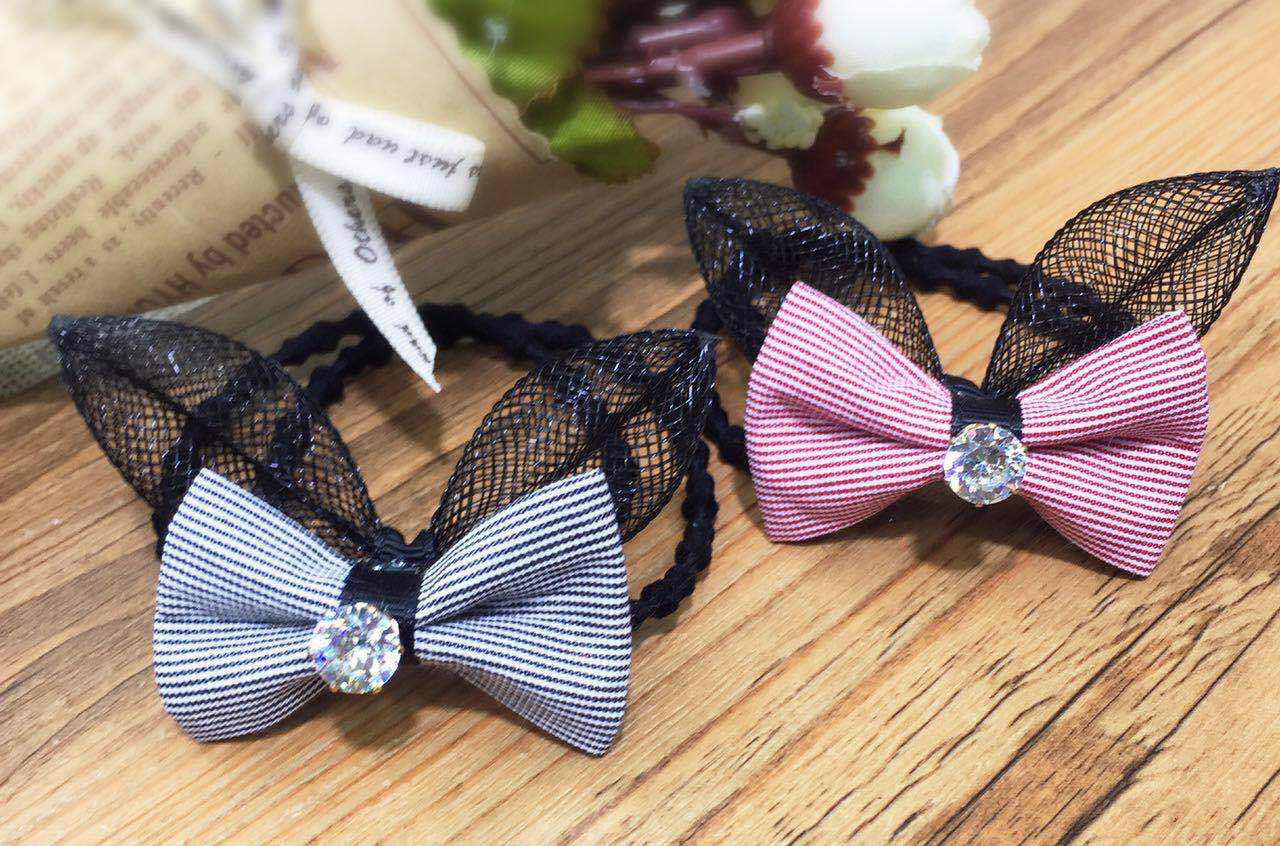 Headwear Korean-Style Rubber Band Rabbit Corner Fabric Ornament