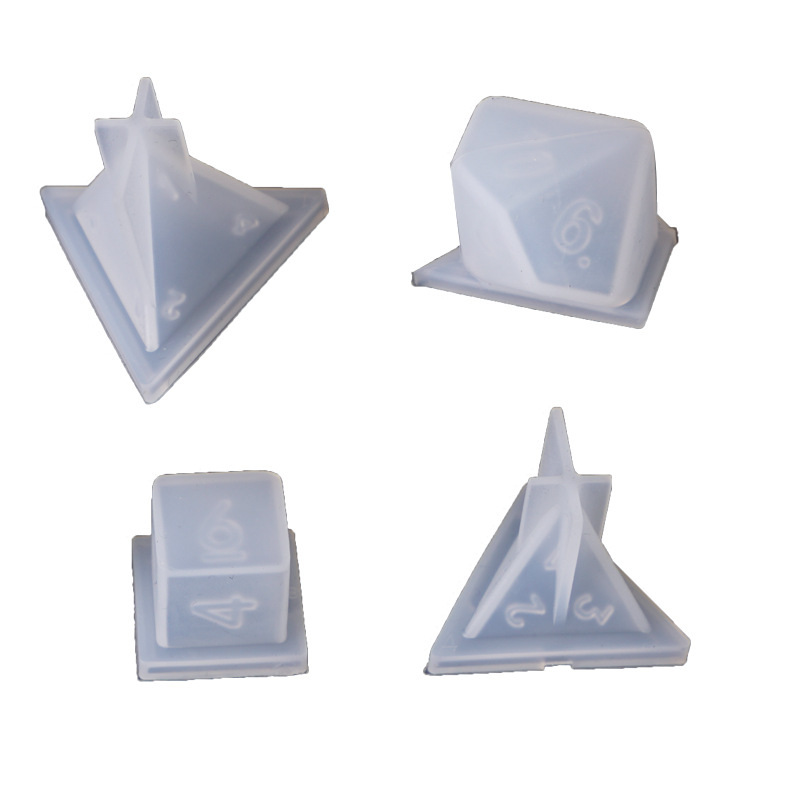 Yu Meiren DIY Crystal Glue Mold Dice Dice round Corner Multi-Specification Digital Game Mirror Silicone Mold