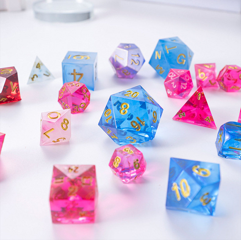 Yu Meiren DIY Crystal Glue Mold Dice Dice round Corner Multi-Specification Digital Game Mirror Silicone Mold
