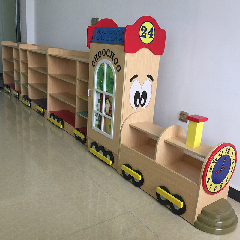 Kindergarten Cabinet Locker Combination Toy Cabinet Bag Cabinet Baby Bookshelf Children&#039;s Toy Storage Rack Area Corner Cabinet