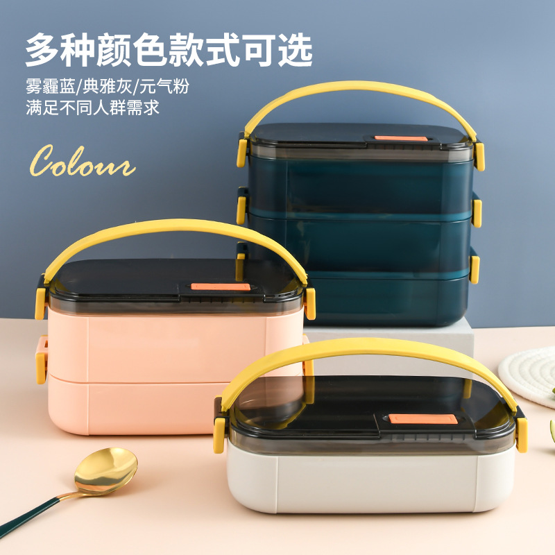 Chuanghong New Insulated Lunch Box Layered Compartment Fresh-Keeping Dumplings Box 304 Stainless Steel Bento Box Microwave Oven Heating