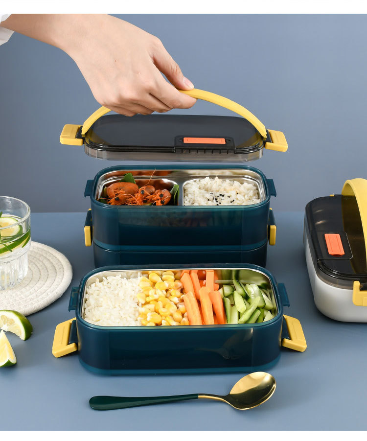Chuanghong New Insulated Lunch Box Layered Compartment Fresh-Keeping Dumplings Box 304 Stainless Steel Bento Box Microwave Oven Heating Chuanghong New Insulated Lunch Box Layered Compartment Fresh-Keeping Dumplings Box 304 Stainless Steel Bento Box Microwave Oven Heating