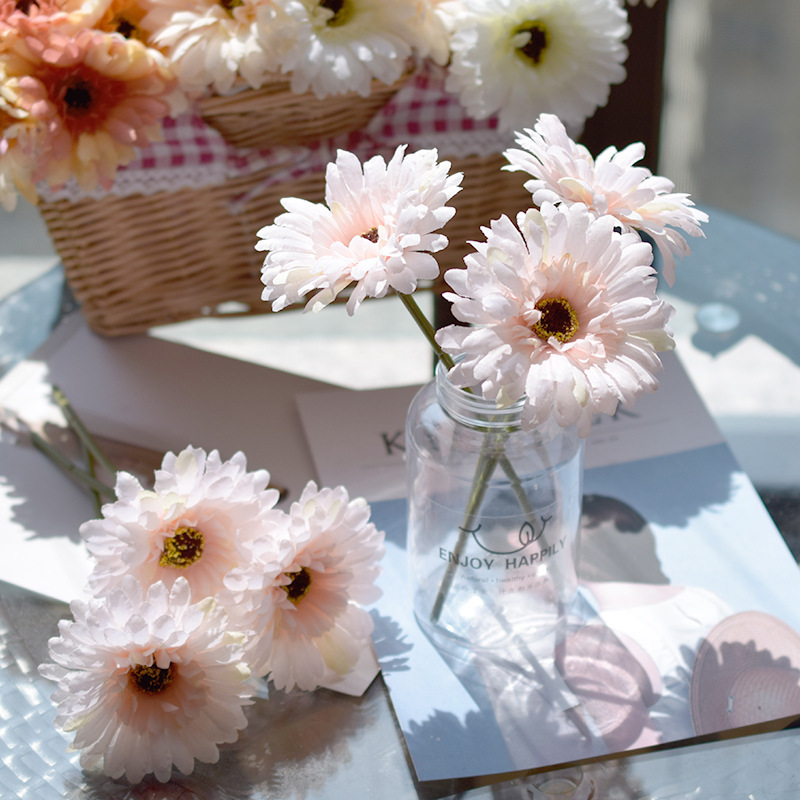 Flower Artificial Flower Wedding Bouquet African Chrysanthemum Colorful Chrysanthemum Table Decoration Furnishings