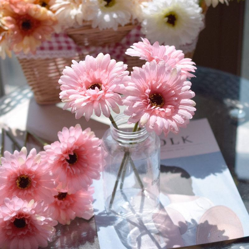 Flower Artificial Flower Wedding Bouquet African Chrysanthemum Colorful Chrysanthemum Table Decoration Furnishings