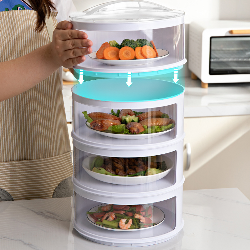 Insulated Vegetable Cover Dining-Table Cover Vegetable Cover Dustproof and Fresh-Keeping Food Cover Insulation Cover Kitchen Tool Multi-Layer Household Storage Box