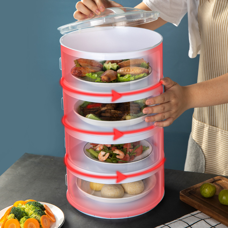 Insulated Vegetable Cover Dining-Table Cover Vegetable Cover Dustproof and Fresh-Keeping Food Cover Insulation Cover Kitchen Tool Multi-Layer Household Storage Box