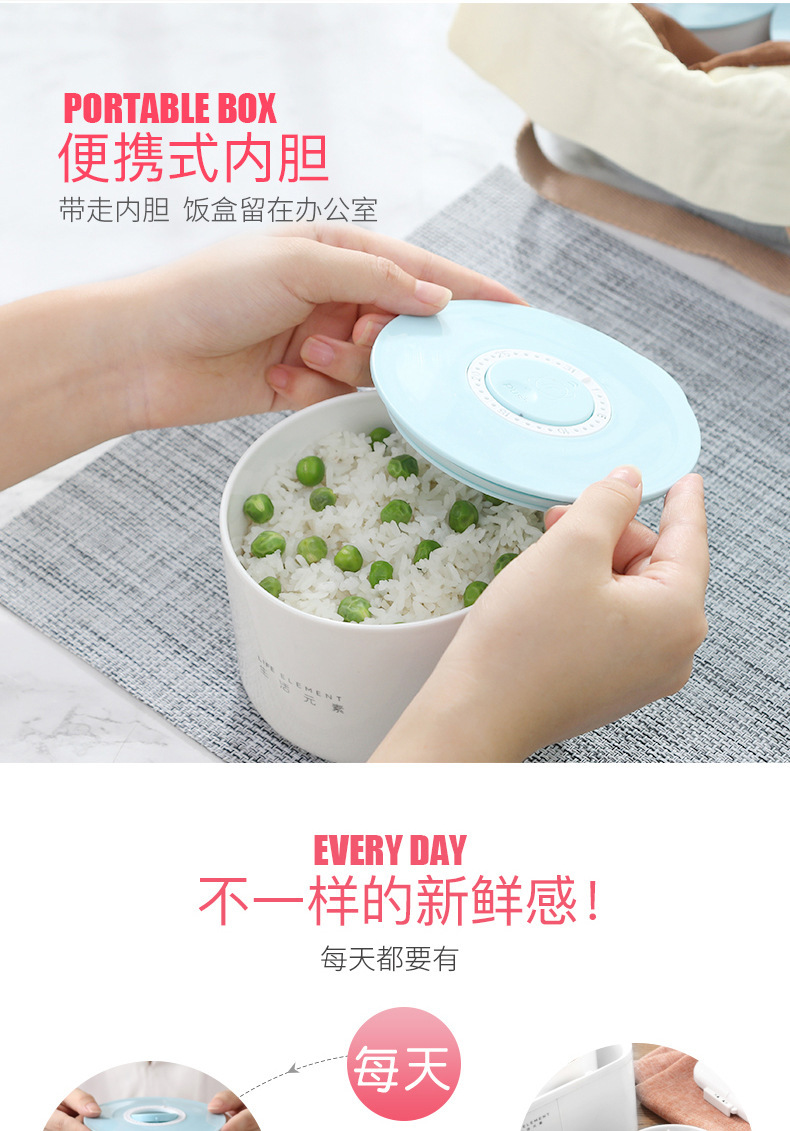 Life Elements One Piece Dropshipping DFH-F7 Ceramic Inner Pot Sealed Fresh-Keeping Heating Cooking Insulation Plug Electric Lunch Box Life Elements One Piece Dropshipping DFH-F7 Ceramic Inner Pot Sealed Fresh-Keeping Heating Cooking Insulation Plug Electric Lunch Box