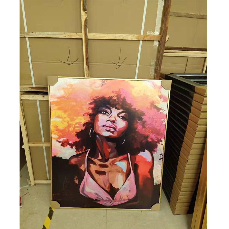 African Black Gold Women Decorative Painting Art Portrait Photography Study and Bedroom Hanging Painting Frameless Painting Core Factory Direct Supply African Black Gold Women Decorative Painting Art Portrait Photography Study and Bedroom Hanging Painting Frameless Painting Core Factory Direct Supply