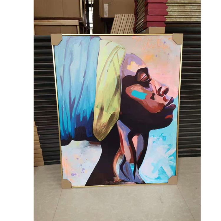 African Black Gold Women Decorative Painting Art Portrait Photography Study and Bedroom Hanging Painting Frameless Painting Core Factory Direct Supply African Black Gold Women Decorative Painting Art Portrait Photography Study and Bedroom Hanging Painting Frameless Painting Core Factory Direct Supply