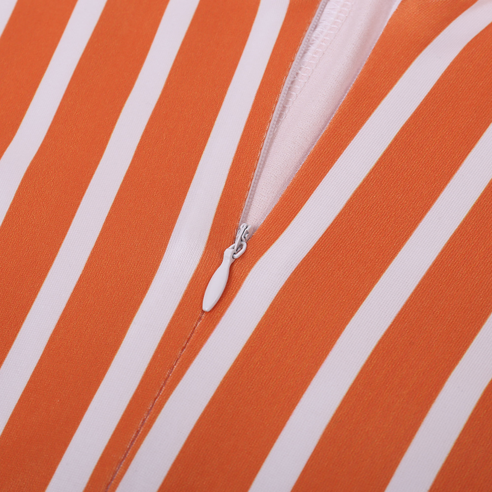 Summer 2022 European and American Foreign Trade Women's Clothing Deep V African Sexy Sports Striped Short Sleeve Tight Shorts Zipper Jumpsuit Summer 2022 European and American Foreign Trade Women's Clothing Deep V African Sexy Sports Striped Short Sleeve Tight Shorts Zipper Jumpsuit