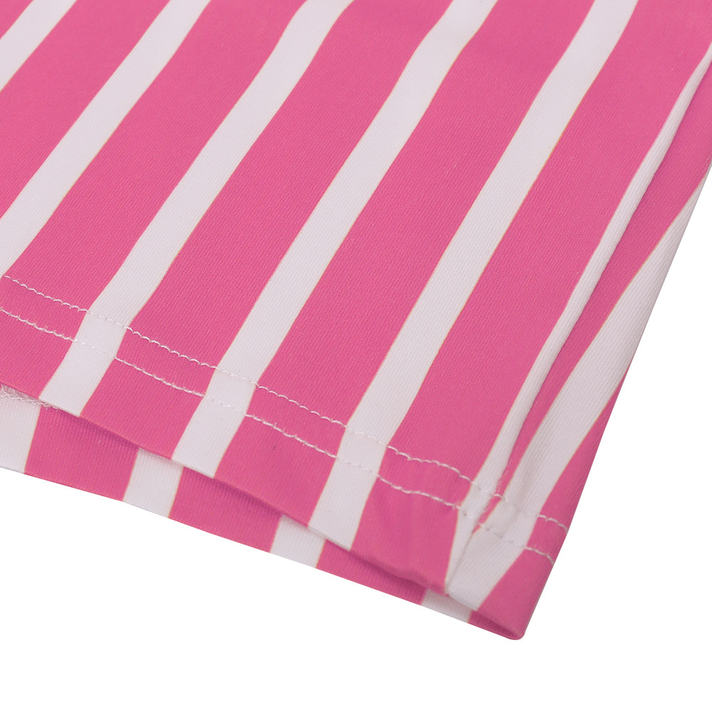 Summer 2022 European and American Foreign Trade Women's Clothing Deep V African Sexy Sports Striped Short Sleeve Tight Shorts Zipper Jumpsuit Summer 2022 European and American Foreign Trade Women's Clothing Deep V African Sexy Sports Striped Short Sleeve Tight Shorts Zipper Jumpsuit