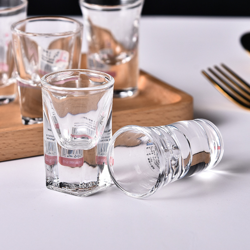 Household Glass Spirits Cup Shooter Glass White Wine Glass Glass Cup Household Drinking Cups Tea Cup Milk Cup Beer Steins