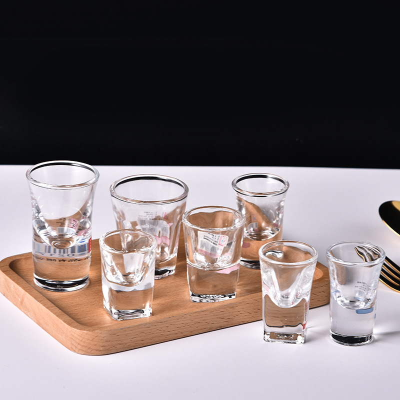 Household Glass Spirits Cup Shooter Glass White Wine Glass Glass Cup Household Drinking Cups Tea Cup Milk Cup Beer Steins