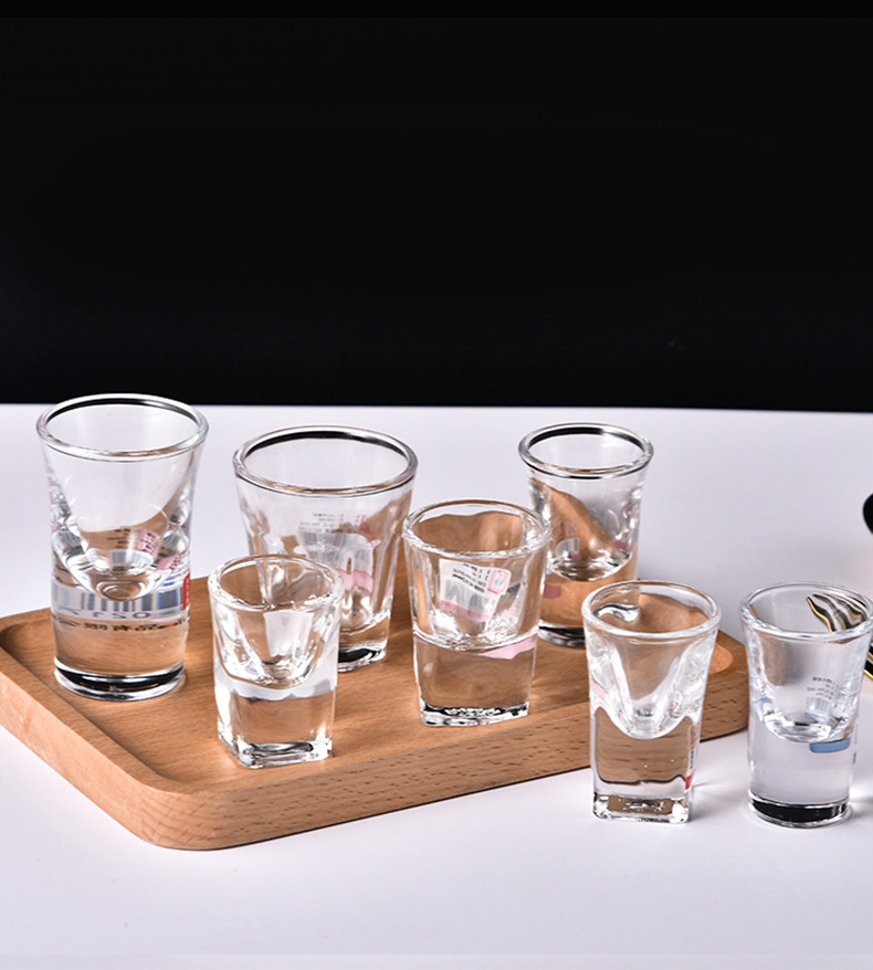 Household Glass Spirits Cup Shooter Glass White Wine Glass Glass Cup Household Drinking Cups Tea Cup Milk Cup Beer Steins