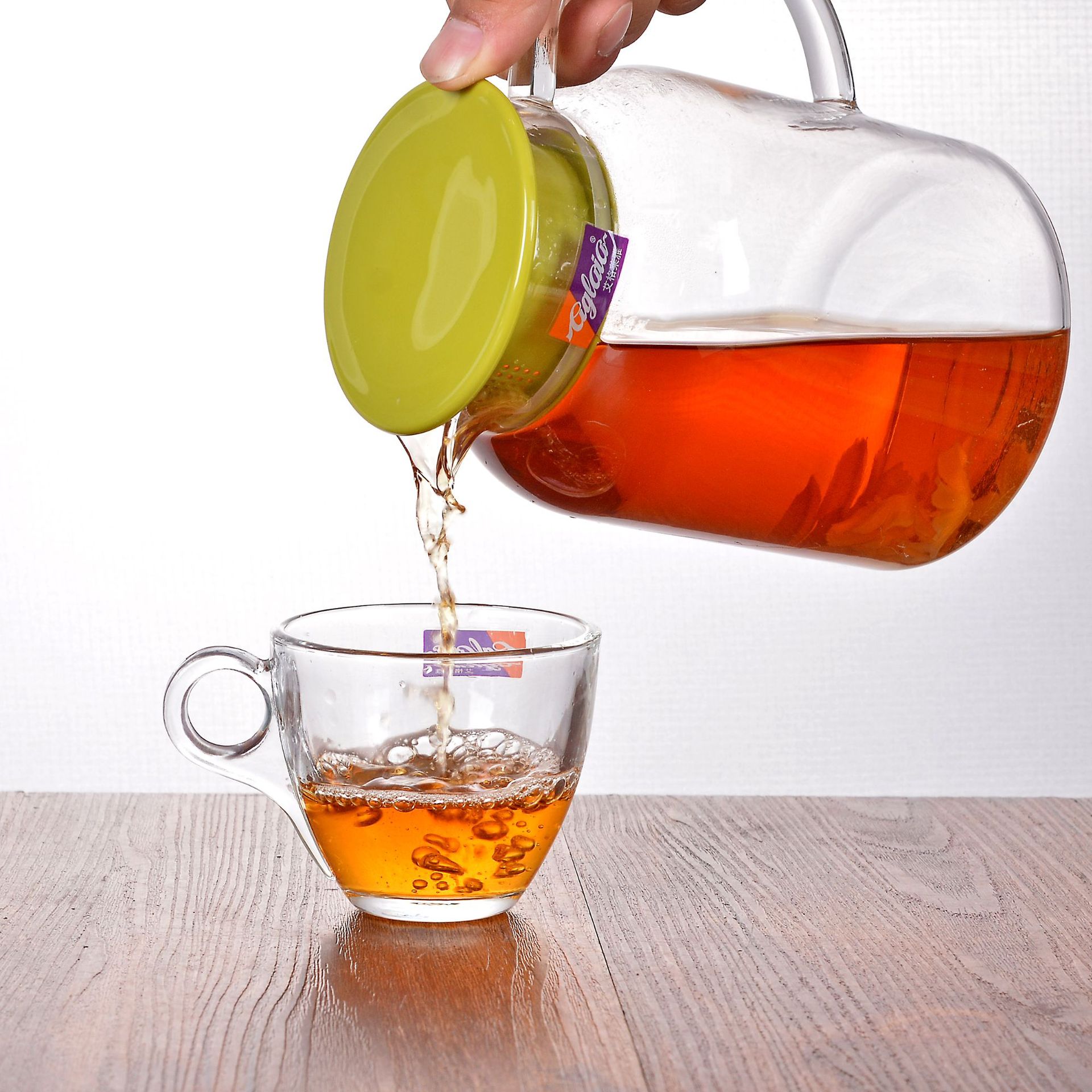 Green Glass Cup Set Heat-Resistant Cool Water Pot Beverage Cup Set Cold Water Bottle Five-Piece Gift Box