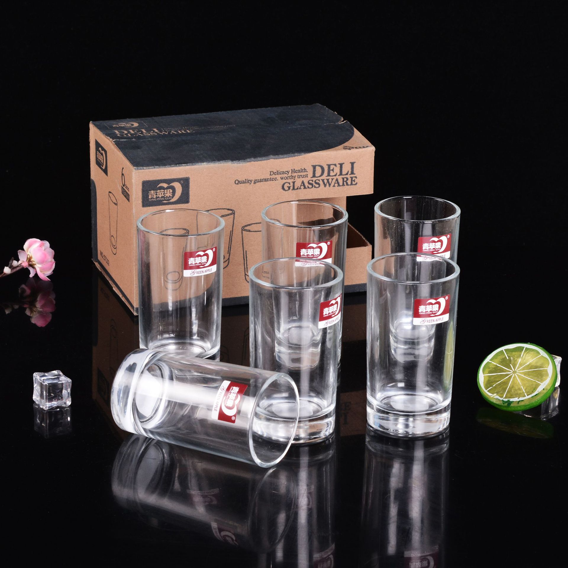 Factory Wholesale Straight Cylindrical Clear Glass Cup Simple Glass Milk Cup Cup Meal Cup