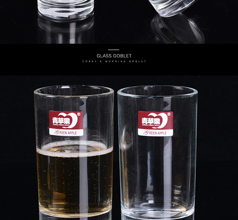 Factory Wholesale Straight Cylindrical Clear Glass Cup Simple Glass Milk Cup Cup Meal Cup