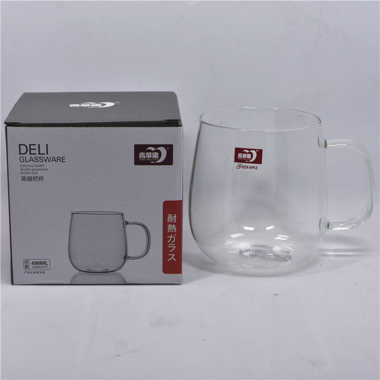 Scented Tea Cup Hammered Pattern Glass Cup Heat-Resistant Water Cup Tea Cup Thickened Imperial Concubine Cup Borosilicate Heat Resistant Juice Cup