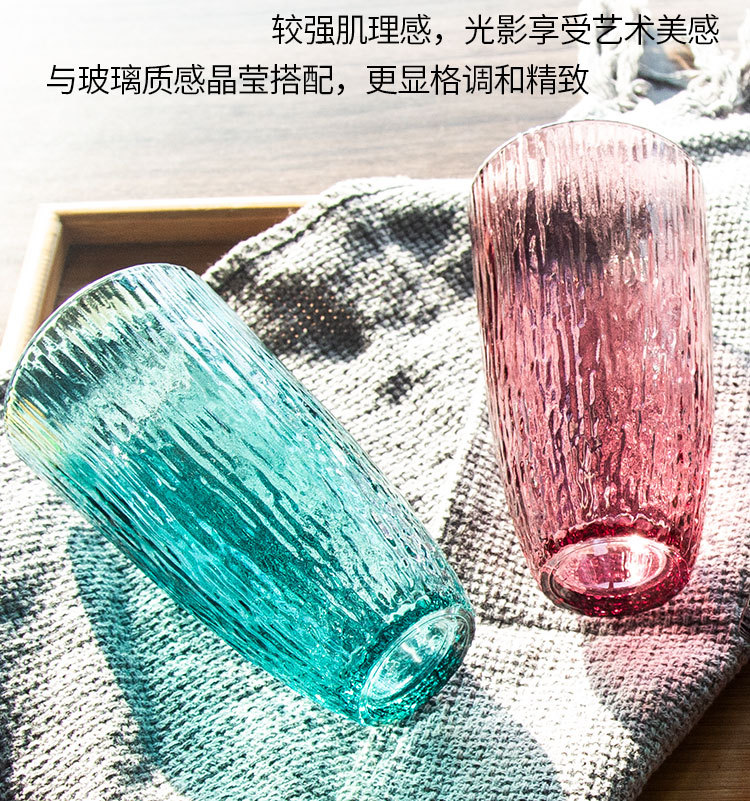 Glass Cup Home Breakfast Cup Japanese Style Hammer Pattern Wine Glass Whiskey Shot Glass Transparent and Creative Beer Steins Glass Cup Home Breakfast Cup Japanese Style Hammer Pattern Wine Glass Whiskey Shot Glass Transparent and Creative Beer Steins
