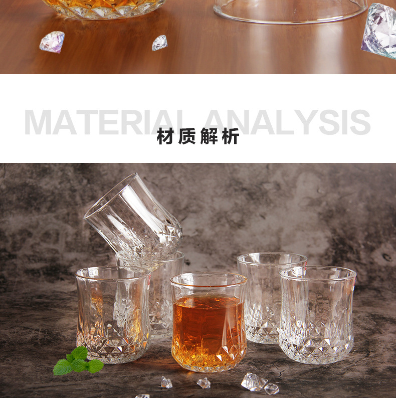 Green Apple Diamond Bottom Cup Love Fans Whiskey Glass Cup Transparent Glass Juice Cup Beer Steins