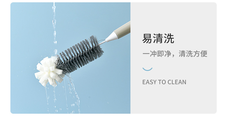 Factory Direct Sales Sponge Cleaning Cup Brush Long Handle Glass Cup Brush Kettle Brush Bending Multifunctional Brush No Dead Angle Factory Direct Sales Sponge Cleaning Cup Brush Long Handle Glass Cup Brush Kettle Brush Bending Multifunctional Brush No Dead Angle