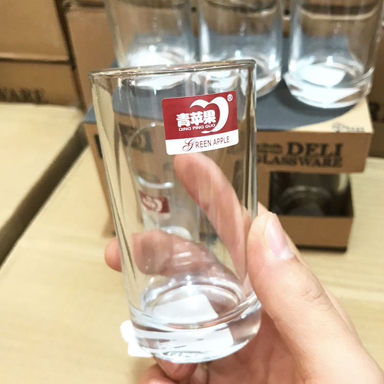 Green Apple Tea Cup High Sodium Calcium Cup 160ml Japanese Glass Cup Two Yuan Store Department Store Wholesale