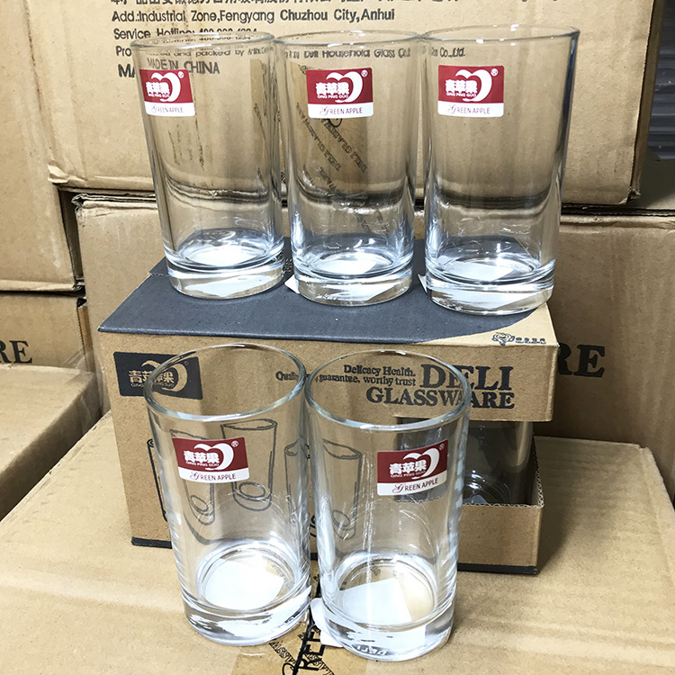 Green Apple Tea Cup High Sodium Calcium Cup 160ml Japanese Glass Cup Two Yuan Store Department Store Wholesale