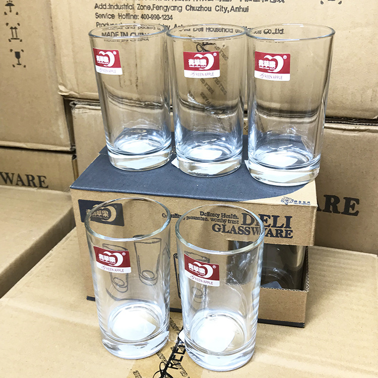 Green Apple Tea Cup High Sodium Calcium Cup 160ml Japanese Glass Cup Two Yuan Store Department Store Wholesale