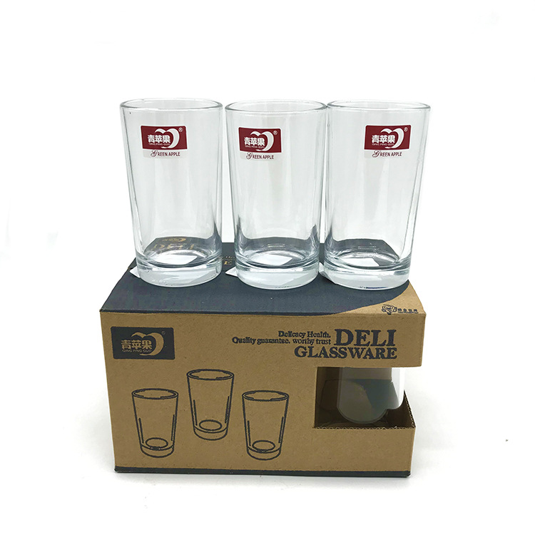 Green Apple Tea Cup High Sodium Calcium Cup 160ml Japanese Glass Cup Two Yuan Store Department Store Wholesale