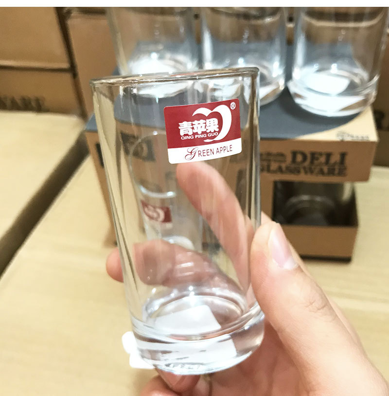 Green Apple Tea Cup High Sodium Calcium Cup 160ml Japanese Glass Cup Two Yuan Store Department Store Wholesale