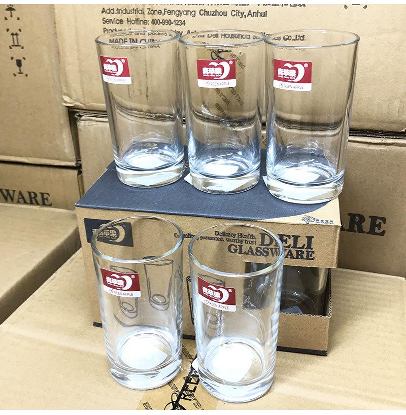 Green Apple Tea Cup High Sodium Calcium Cup 160ml Japanese Glass Cup Two Yuan Store Department Store Wholesale