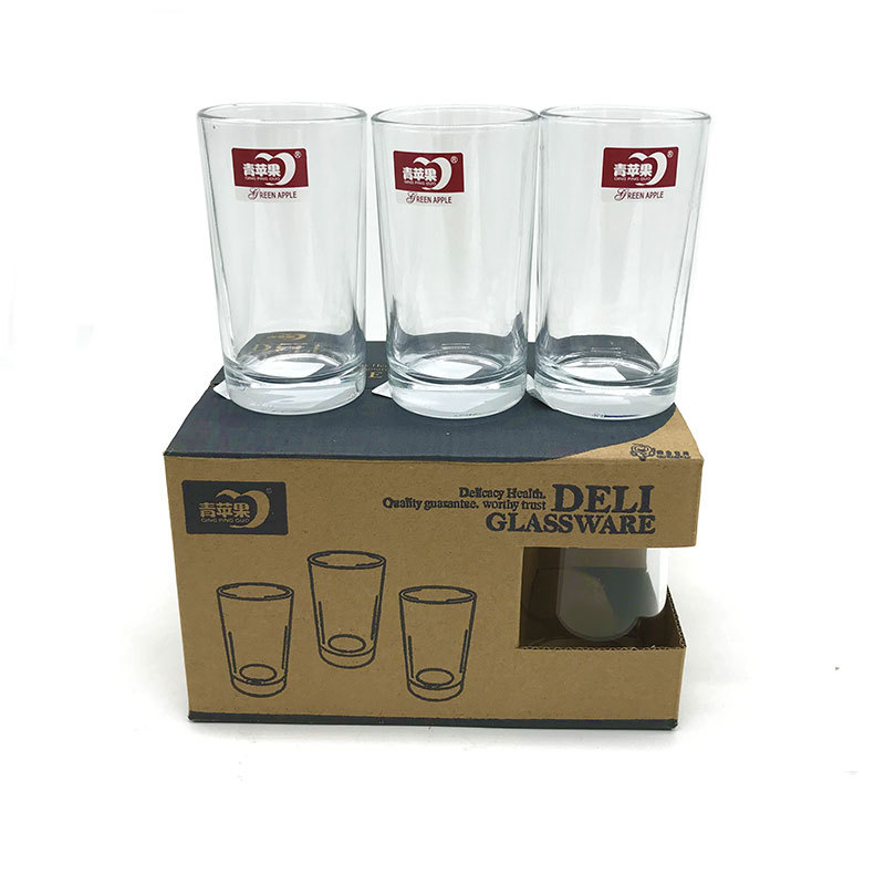 Green Apple Tea Cup High Sodium Calcium Cup 160ml Japanese Glass Cup Two Yuan Store Department Store Wholesale