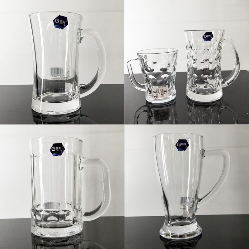 Glassware Beer glass  cup water glass with handle glass mug