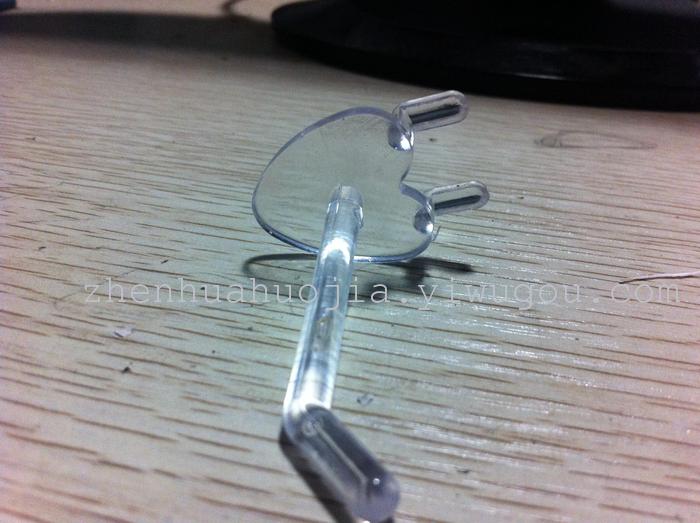 Transparent Plastic Hook Hook 5cm Long: Apple Hook, Heart-Shaped Hook, Slot Plate Hook