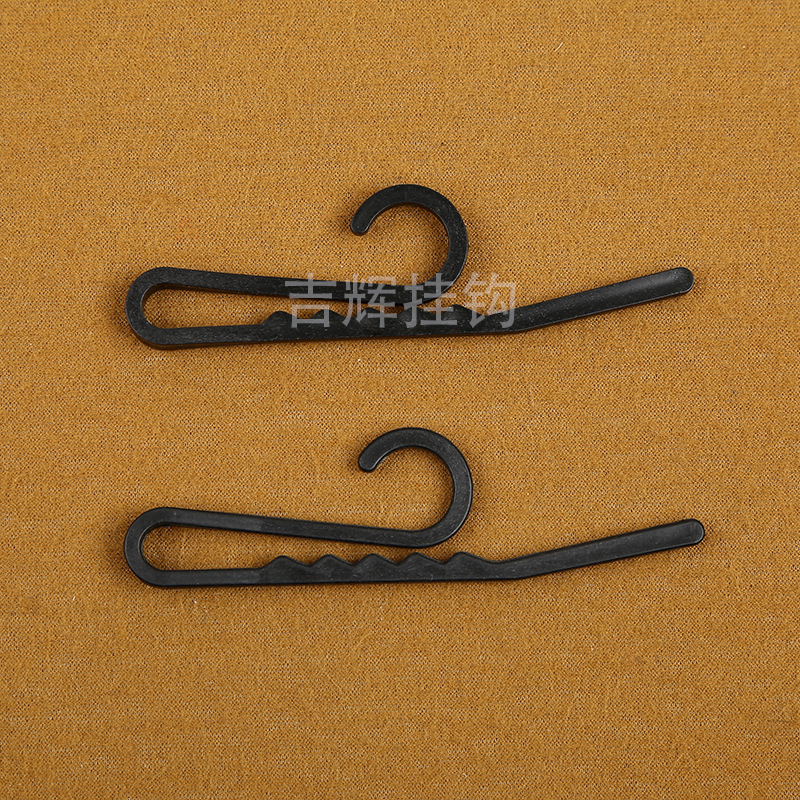 Packaging Bag Plastic Flat Hook Environmental Protection Black Socks Hanger Product Sample Display Hanger Sample Can Be Fixed