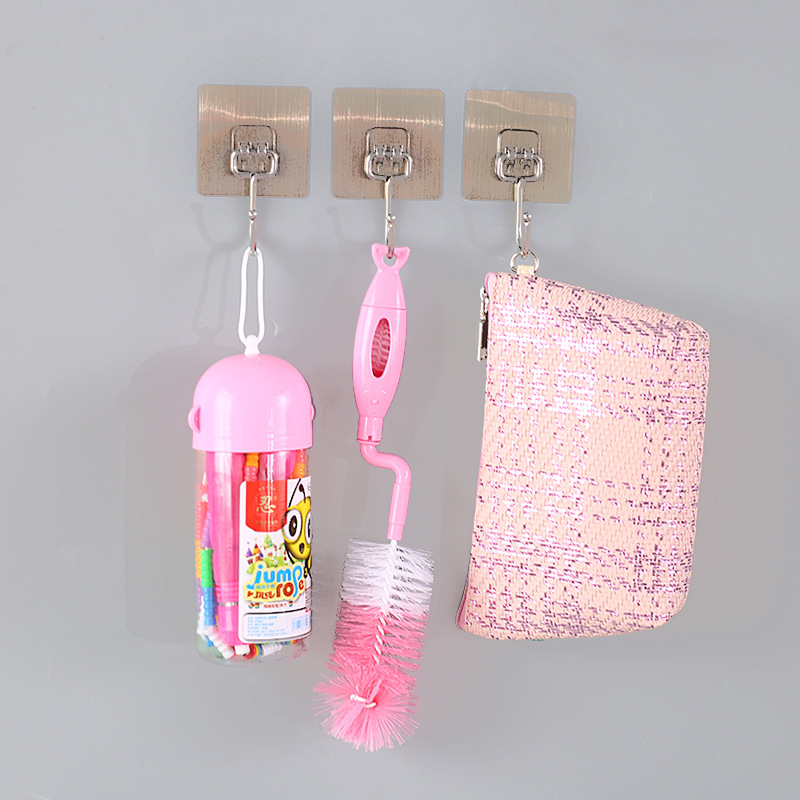Seamless creative hook nanometer crystal glue stainless steel large hook without&#039;m wall feel after 513 coat and hat hook