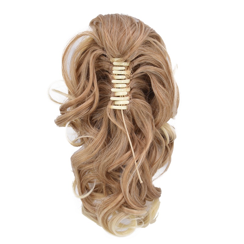 Grip Ponytail Wig Female Curly Hair Pear-Shaped Hair Roll Tiger Clip Gradient Short Mid-Length Claw Clip Ponytail Factory Direct Sales Grip Ponytail Wig Female Curly Hair Pear-Shaped Hair Roll Tiger Clip Gradient Short Mid-Length Claw Clip Ponytail Factory Direct Sales