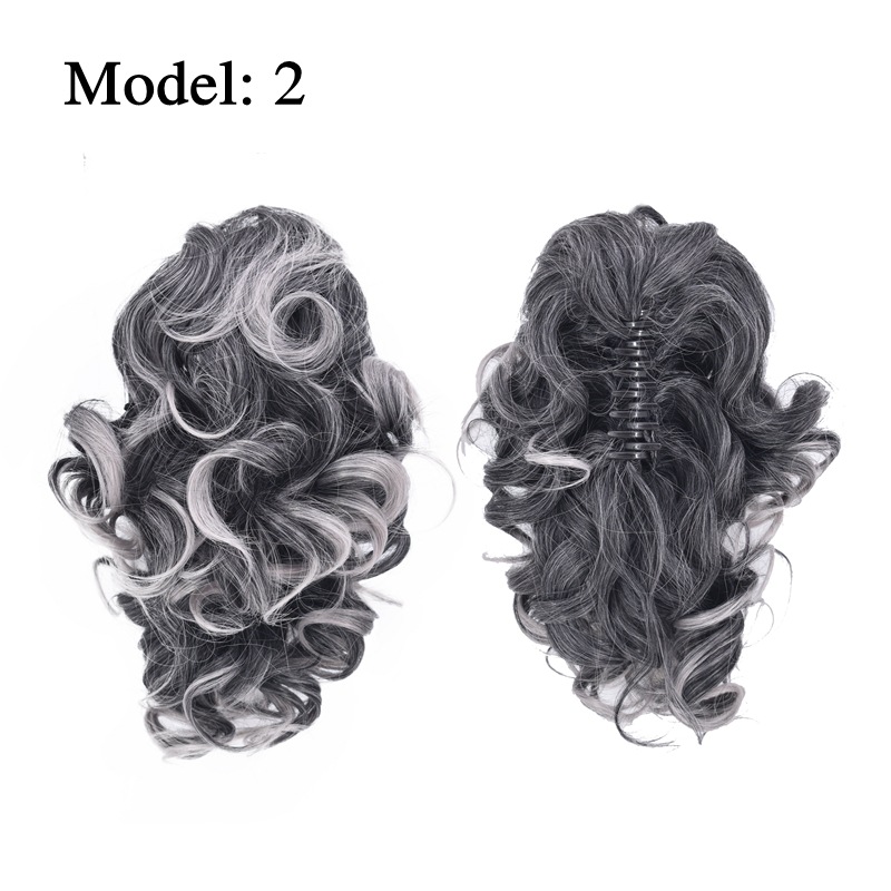 Grip Ponytail Wig Female Curly Hair Pear-Shaped Hair Roll Tiger Clip Gradient Short Mid-Length Claw Clip Ponytail Factory Direct Sales Grip Ponytail Wig Female Curly Hair Pear-Shaped Hair Roll Tiger Clip Gradient Short Mid-Length Claw Clip Ponytail Factory Direct Sales