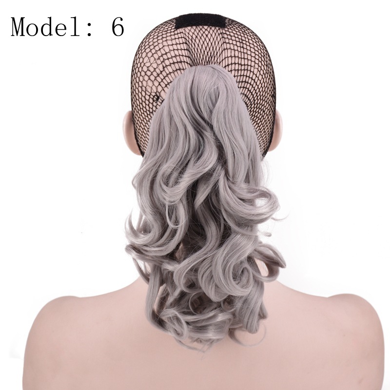 Grip Ponytail Wig Female Curly Hair Pear-Shaped Hair Roll Tiger Clip Gradient Short Mid-Length Claw Clip Ponytail Factory Direct Sales Grip Ponytail Wig Female Curly Hair Pear-Shaped Hair Roll Tiger Clip Gradient Short Mid-Length Claw Clip Ponytail Factory Direct Sales