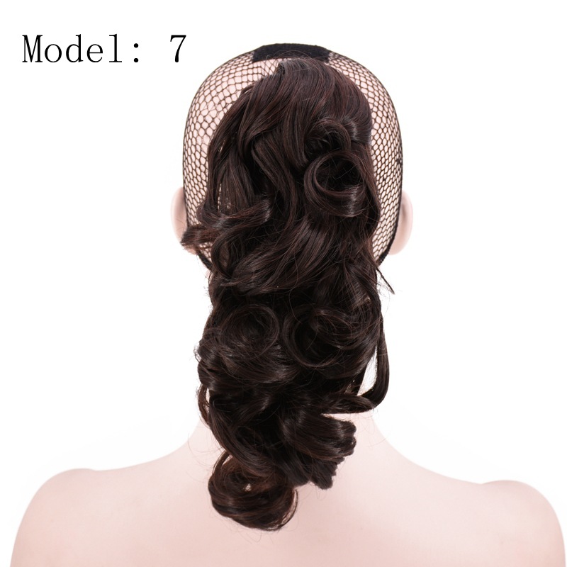 Grip Ponytail Wig Female Curly Hair Pear-Shaped Hair Roll Tiger Clip Gradient Short Mid-Length Claw Clip Ponytail Factory Direct Sales Grip Ponytail Wig Female Curly Hair Pear-Shaped Hair Roll Tiger Clip Gradient Short Mid-Length Claw Clip Ponytail Factory Direct Sales