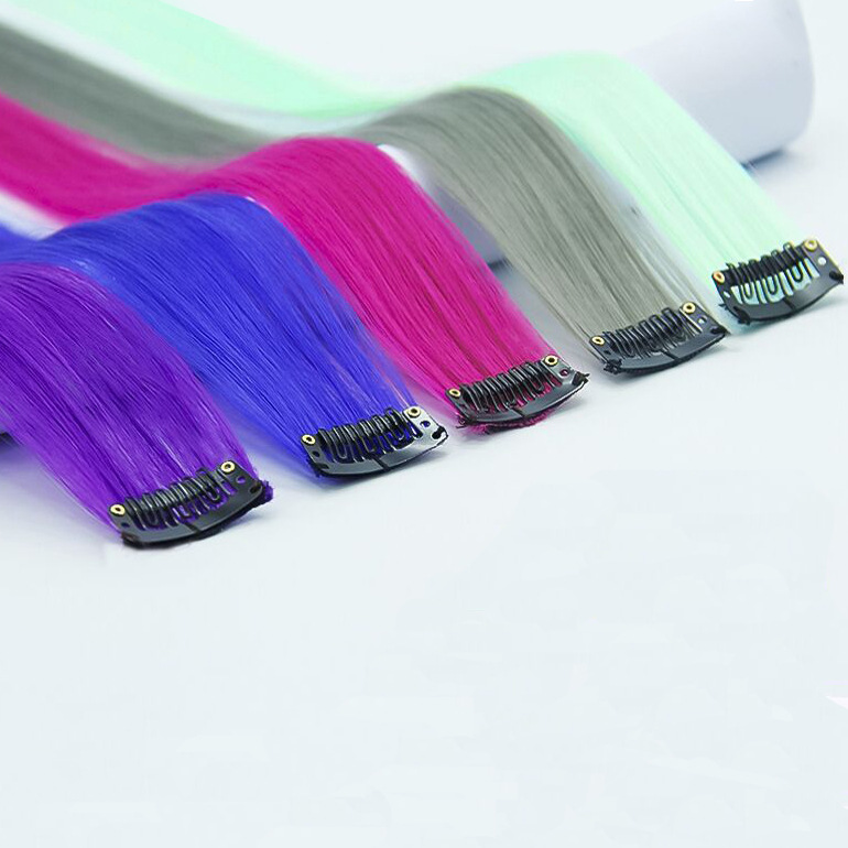 Color Hair Piece Straight Hair Wig Set Hair Piece Hot Blow Color Hair Extension Hair Piece One Piece Hair Extension Free Shipping